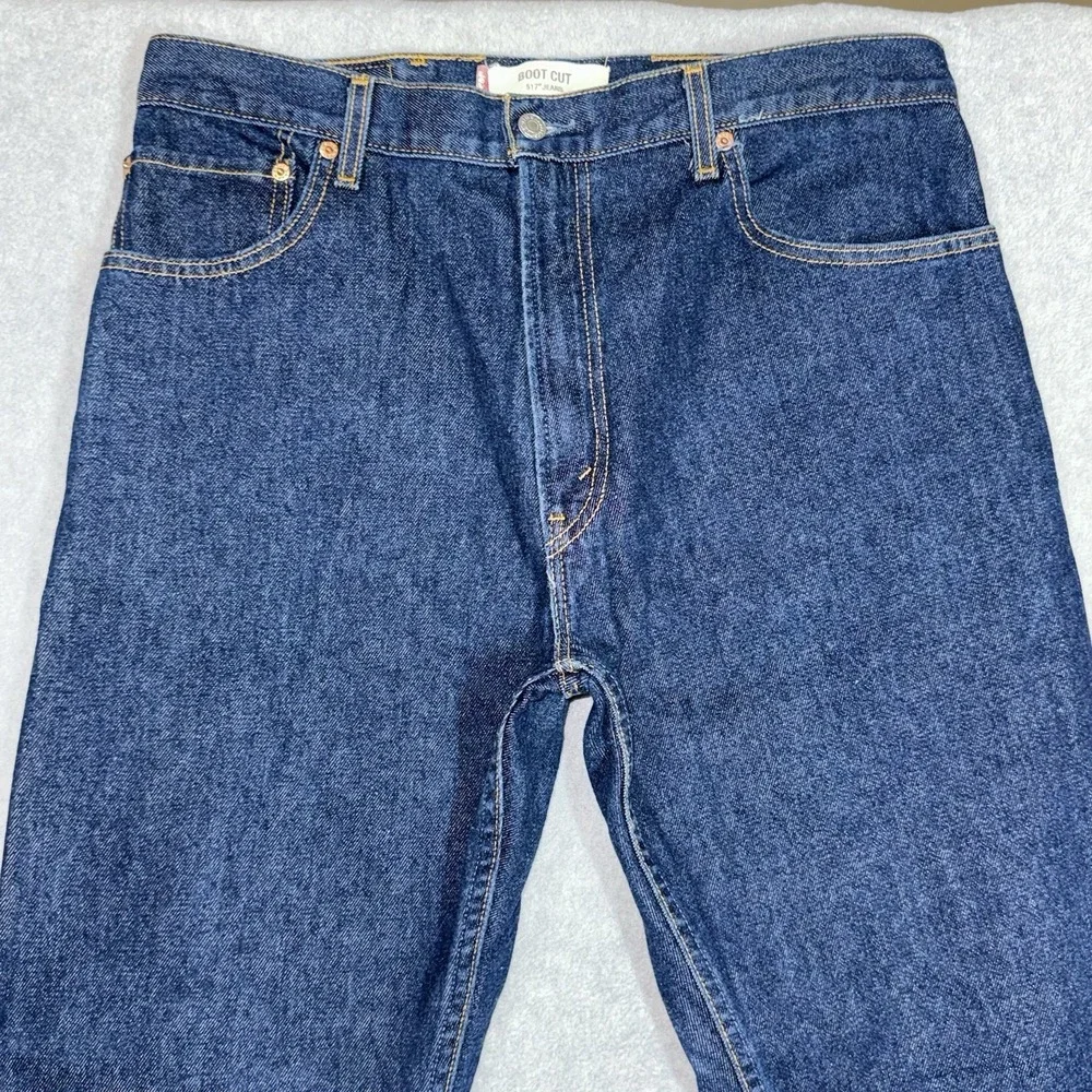 Vintage Levis 517 BOOT CUT Jeans Mens 35x32 Dark Wash Western Cowboy Tagged 38‎